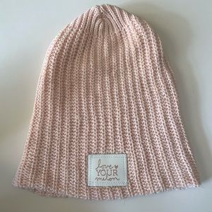 Love your melon knit beanie hat